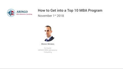 How to Get into a Top 10 MBA