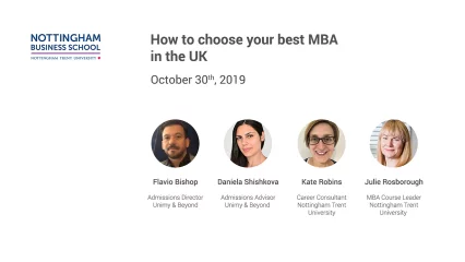 The Experience of Studying for an MBA in the UK with Nottingham Trent Uiversity
