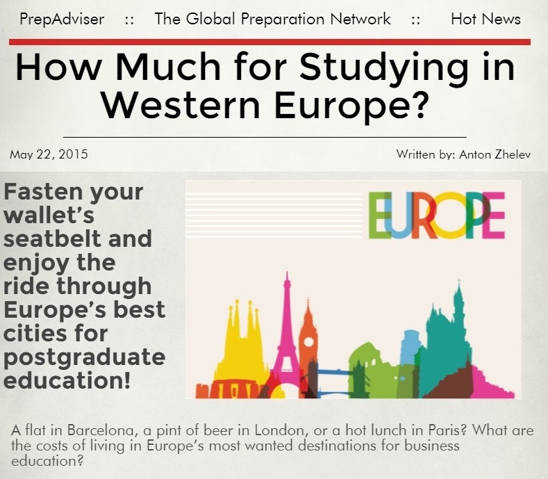 Living Costs in Western Europe